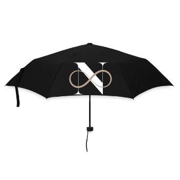 Unendlicher Buchstabe n - Regenschirm (klein) - Schwarz - Vorne