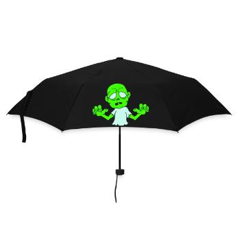 Zombie - Regenschirm (klein) - Schwarz - Vorne