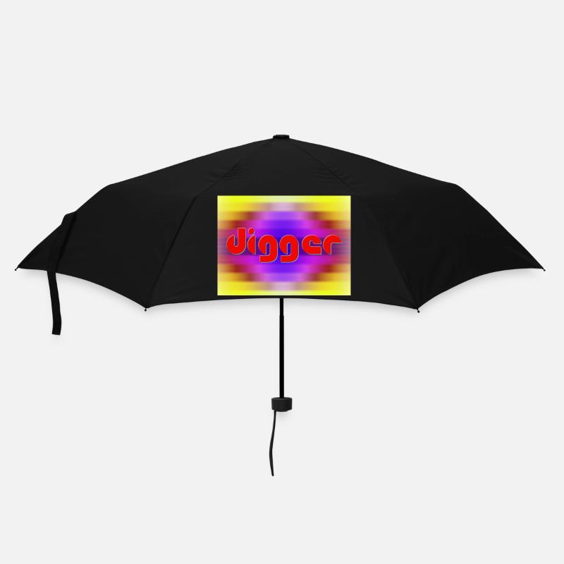 Digger - Regenschirm (klein) - Schwarz