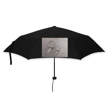 Transparente Glaskugeln mit Schatteneffekt - Regenschirm (klein) - Schwarz - Vorne