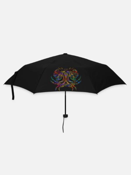Krebs - Regenschirm (klein) - Schwarz
