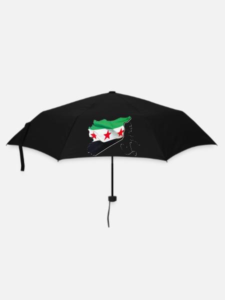 Syria Flag in Syria Map EN - Umbrella (small) - black