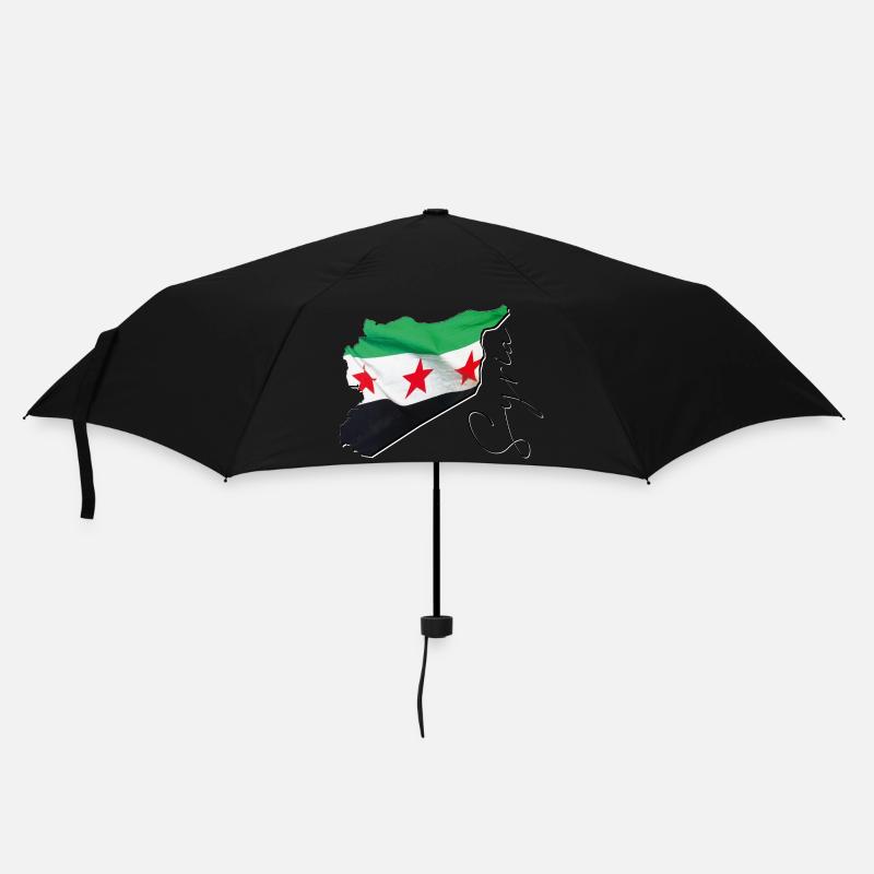 Syria Flag in Syria Map EN - Umbrella (small) - black