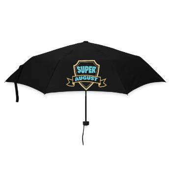 Geschenk für August - Regenschirm (klein) - Schwarz - Vorne