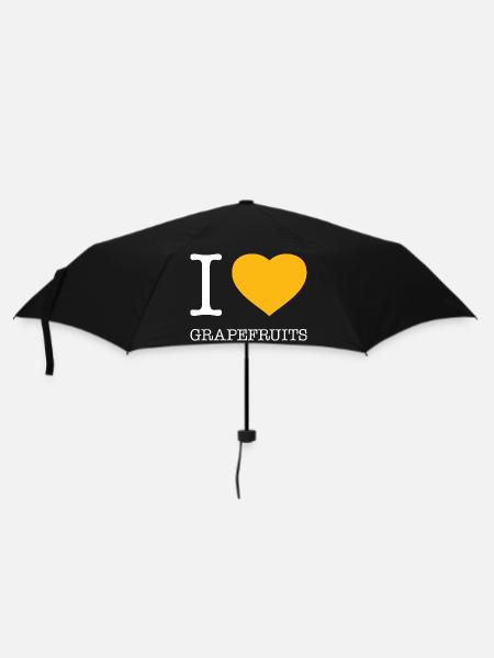 I LOVE GRAPEFRUITS - Regenschirm (klein) - Schwarz