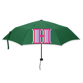 Mehrfarbiger Buchstabe h - Regenschirm (klein) - Flaschengrün - Vorne