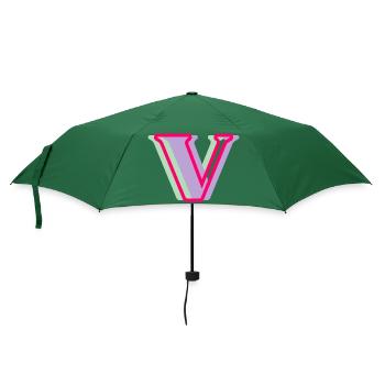Lettre V multicolore - Parapluie standard - vert bouteille - Devant