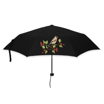 Bunter Vogel - Regenschirm (klein) - Schwarz - Vorne