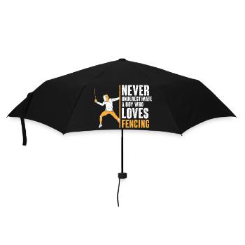 Never Underestimate A Boy Who Loves Fencing Fencer - Umbrella (small) - black - Front