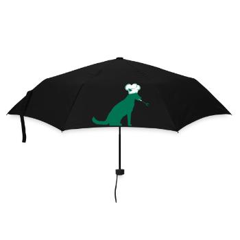 Dog Grill Master Grilling Chef Hat Chef Hunger - Umbrella (small) - black - Front