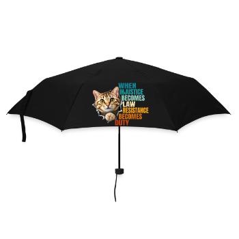 Wenn Ungerechtigkeit zum Gesetz wird, wird Widerstand zur Pflicht - Regenschirm (klein) - Schwarz - Vorne