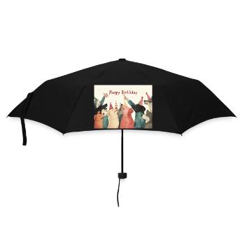 Happy Birthday dogs - Regenschirm (klein) - Schwarz - Vorne