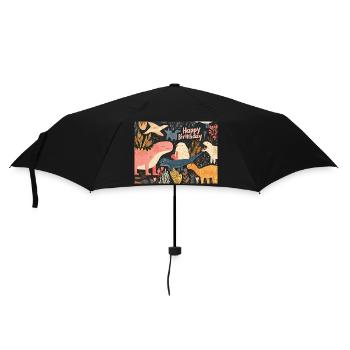 Joyeux anniversaire Dino - Parapluie standard - noir - Devant