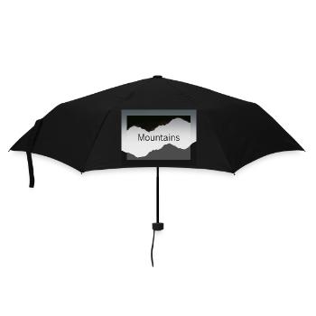 Mountain silhouettes in contrast - Umbrella (small) - black - Front