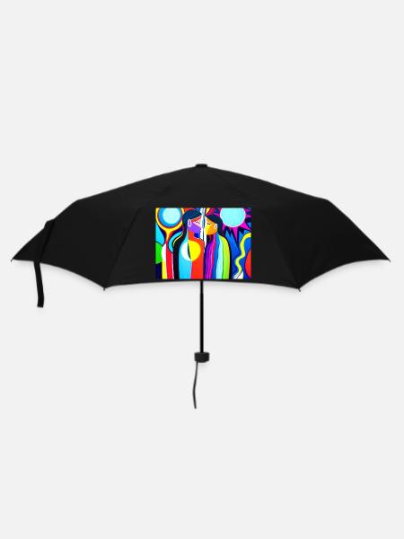 Cultural diversity abstract - Umbrella (small) - black