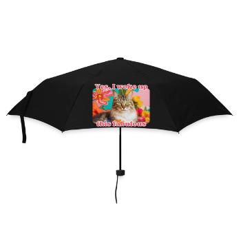 Fabulous Cat - Regenschirm (klein) - Schwarz - Vorne