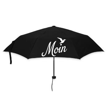 Moin Möwe - Regenschirm (klein) - Schwarz - Vorne