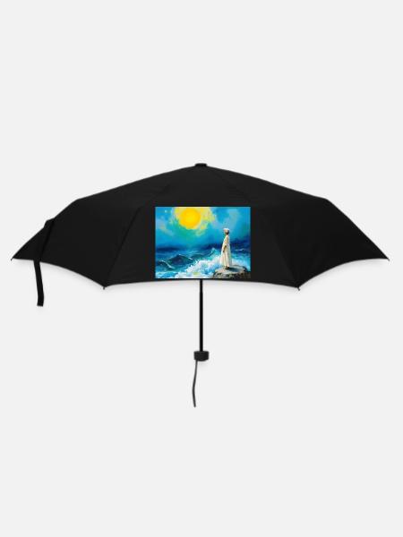 Mom on the Beach 2 - Umbrella (small) - black