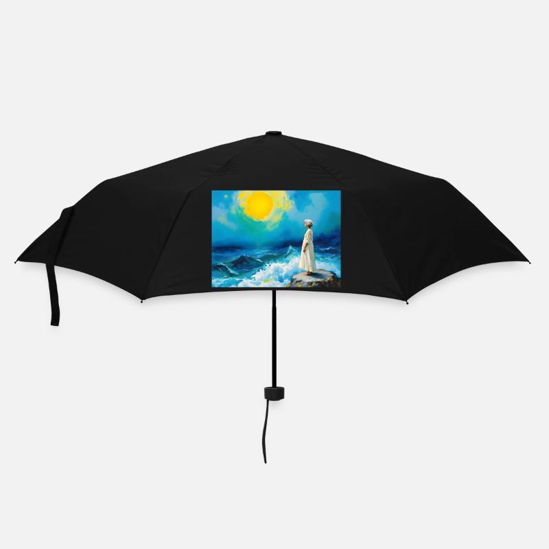 Maman sur la plage 2 - Parapluie standard - noir