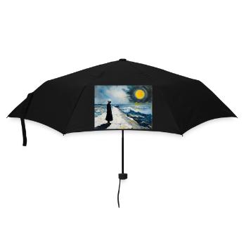 Mom on the Beach 5 - Umbrella (small) - black - Front