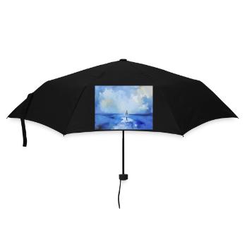 Mama am Strand 7 - Regenschirm (klein) - Schwarz - Vorne