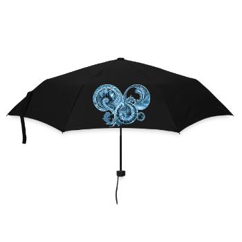 Blue Ornament - Umbrella (small) - black - Front