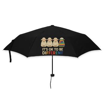 It's OK to be different – Neurodivergent sheep - Umbrella (small) - black - Front