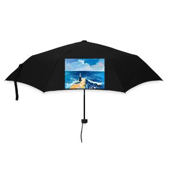 Mama am Strans 10 - Umbrella (small) - black - Front
