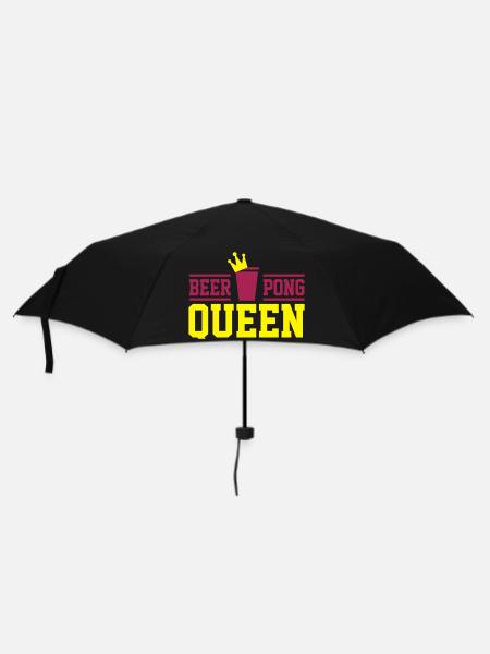 Königin der Bierpongs! - Regenschirm (klein) - Schwarz
