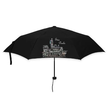 Sao Paulo Brazil Drawing of Industry - Umbrella (small) - black - Front
