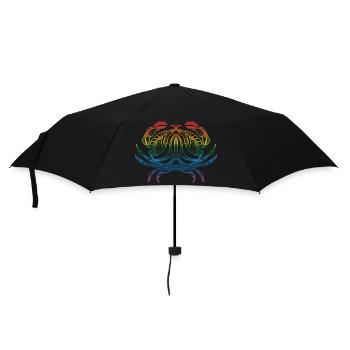 Krebs - Regenschirm (klein) - Schwarz - Vorne