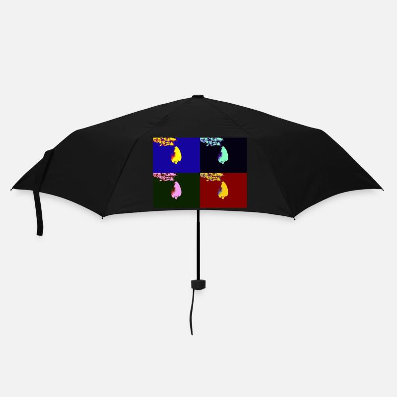 Fallende Schale - Regenschirm (klein) - Schwarz