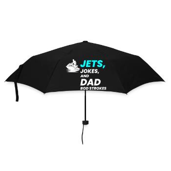 Jets-Witze und Dad Bod Strokes - Regenschirm (klein) - Schwarz - Vorne