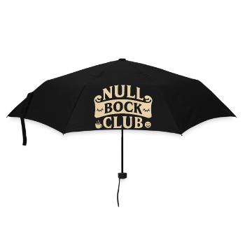 Null Bock Club – Statement Spruch Lustig - Regenschirm (klein) - Schwarz - Vorne