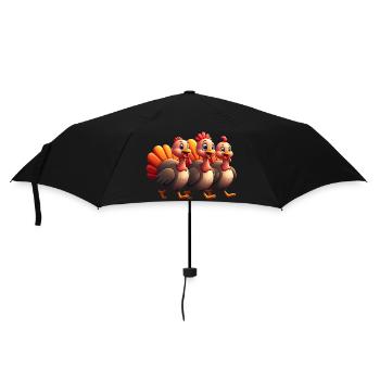 Thanksgiving Truthahn Baby - Regenschirm (klein) - Schwarz - Vorne