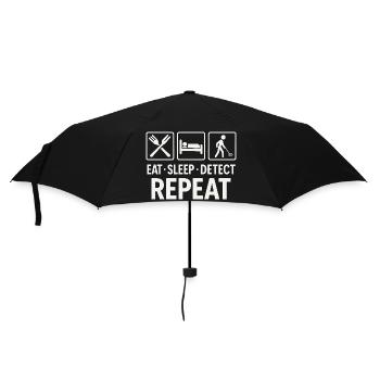Manger Détecter le sommeil Répéter le détecteur de métaux Fun - Parapluie standard - noir - Devant
