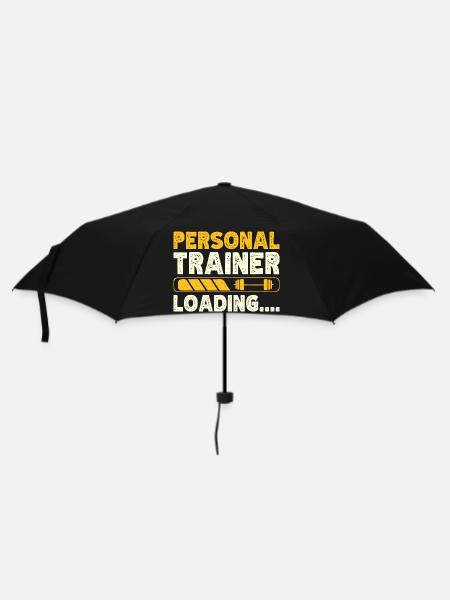 Fitness Motivation Bodybuilder Personal Trainer - Regenschirm (klein) - Schwarz