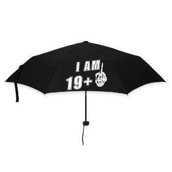 J’ai 19 ans et j’ai un doigt d’honneur drôle, 20e anniversaire - Parapluie standard - noir - Devant