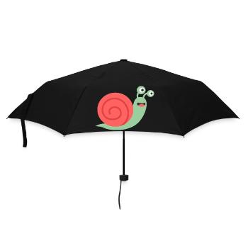Süße Schnecke Comic Design für Babys & Kinder - Regenschirm (klein) - Schwarz - Vorne