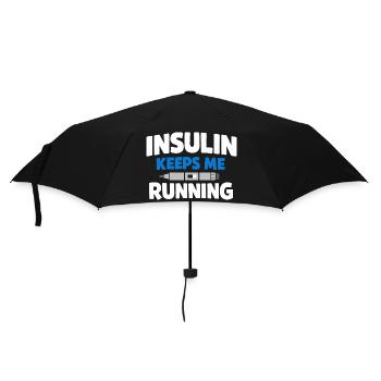 Blutzucker-insulin-unterstützung Typ Eins Stolz - Regenschirm (klein) - Schwarz - Vorne
