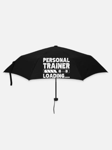 Powerlifting Bodybuilder Personal Trainer Loading - Regenschirm (klein) - Schwarz