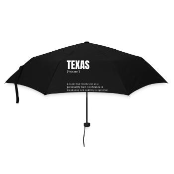 Texas Large Format Typography Humor - Umbrella (small) - black - Front