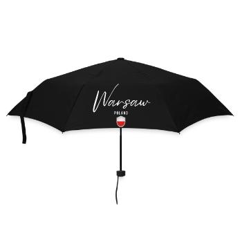Warschau, Polen, elegantes Design Warschau - Regenschirm (klein) - Schwarz - Vorne
