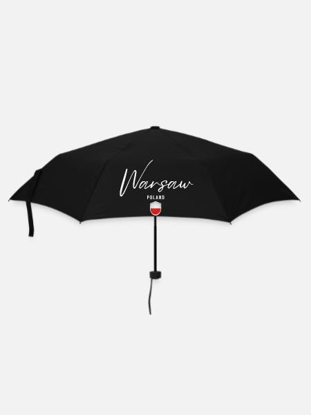 Warschau, Polen, elegantes Design Warschau - Regenschirm (klein) - Schwarz