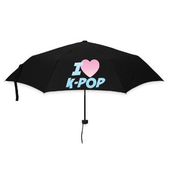 Ich liebe K-Pop - Regenschirm (klein) - Schwarz - Vorne