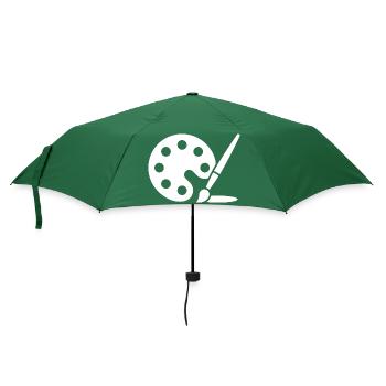 Painting, Color Palette, Brush, Art Icon - Umbrella (small) - bottlegreen - Front