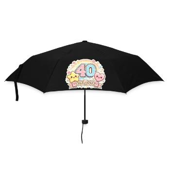 40 Still Cute – Kawaii Jubel - Regenschirm (klein) - Schwarz - Vorne
