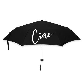 Ciao Italienisch Hallo Auf Wiedersehen Besuch Ital - Regenschirm (klein) - Schwarz - Vorne