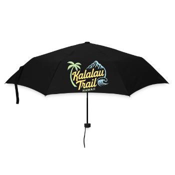 Kalalau Trail Hawaii Logo Design - Regenschirm (klein) - Schwarz - Vorne