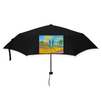 Paysage toscane - Parapluie standard - noir - Devant